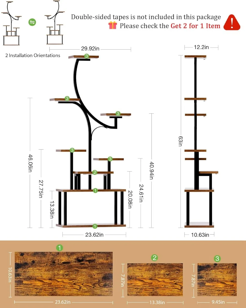 حامل نباتي مطور من 8 طبقات لعام 2026 مع 4 مصابيح للنمو، 3 ألوان ومؤقت، رف معدني طويل 63 بوصة للنباتات الداخلية #6