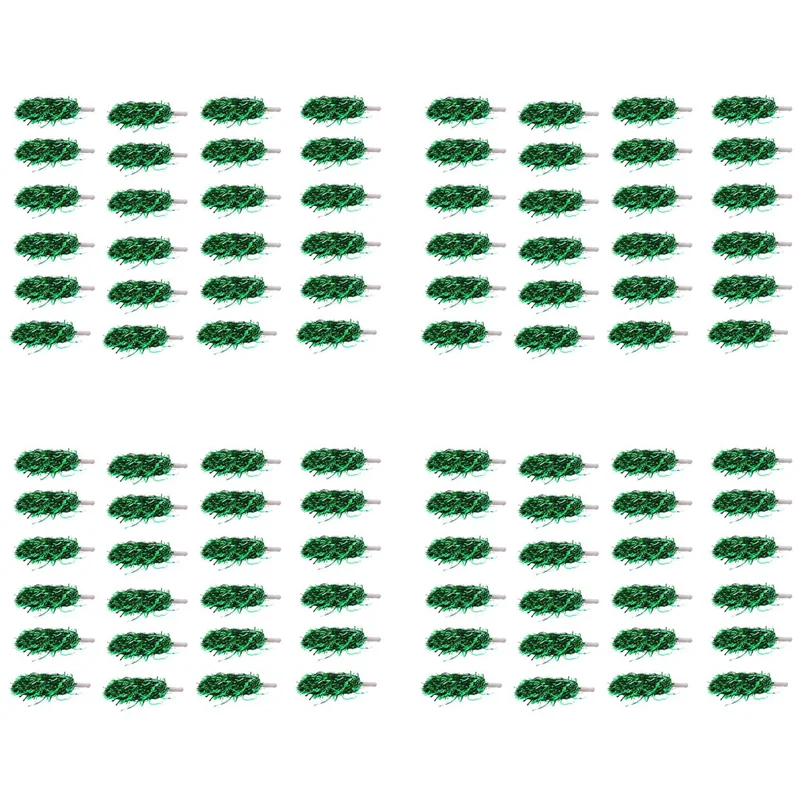

Y49A-96Pcs Cheerleading Pom Poms Metallic Foil Cheer Pom Poms With Plastic Handle For Adults Kids Cheerleaders Party Green