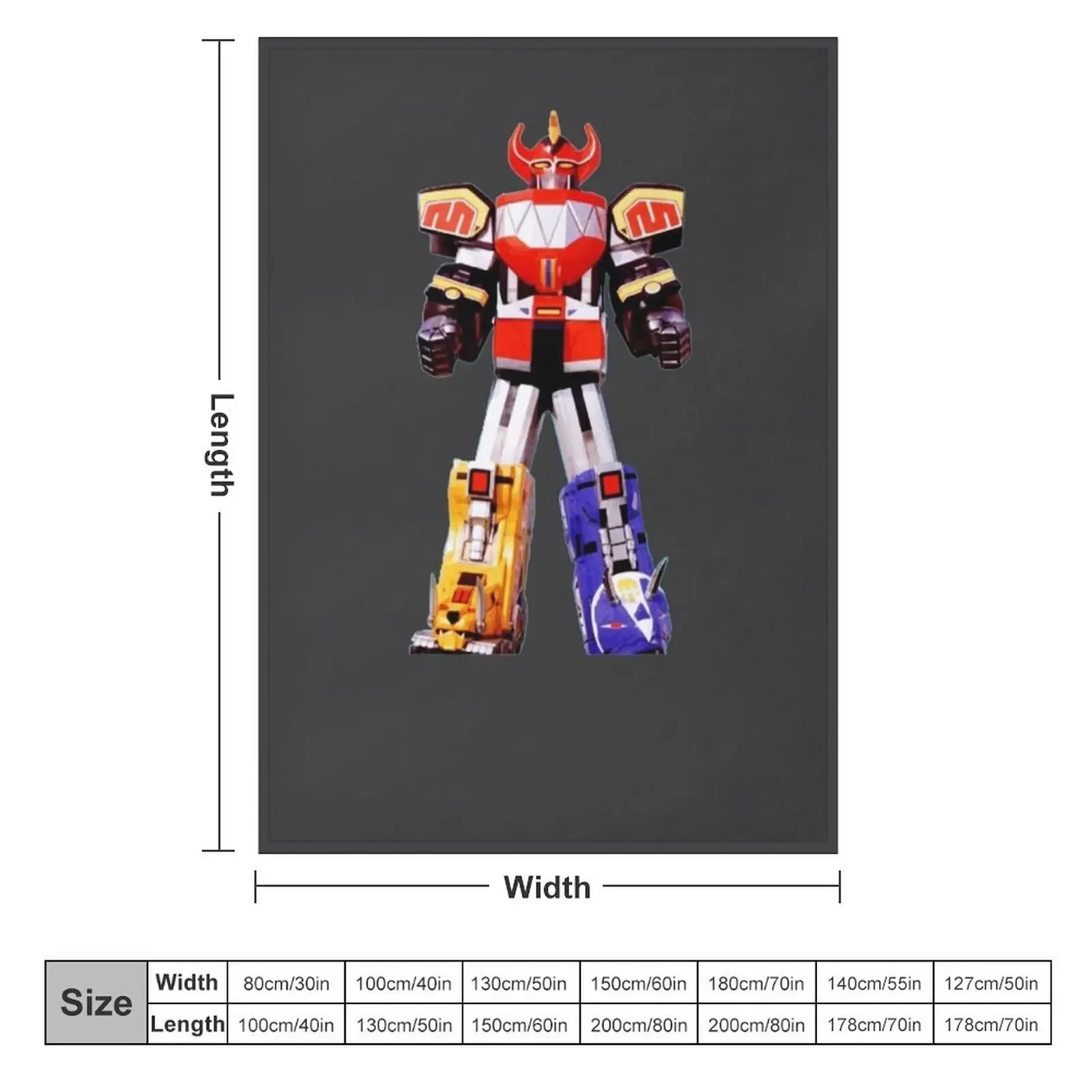 megazord robot Throw Blanket for winter Thermals For Travel Blankets