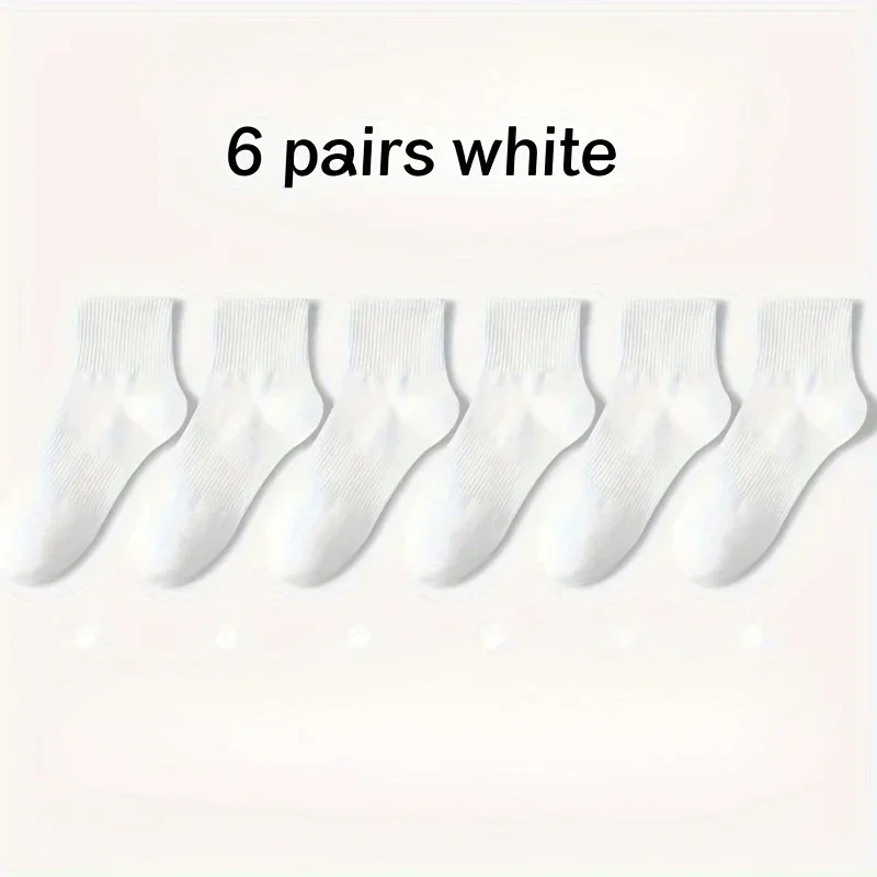 5/6 Pairs Cotton Socks, Soft And Comfortable Ankle Socks, Athletic Socks For Men And Women