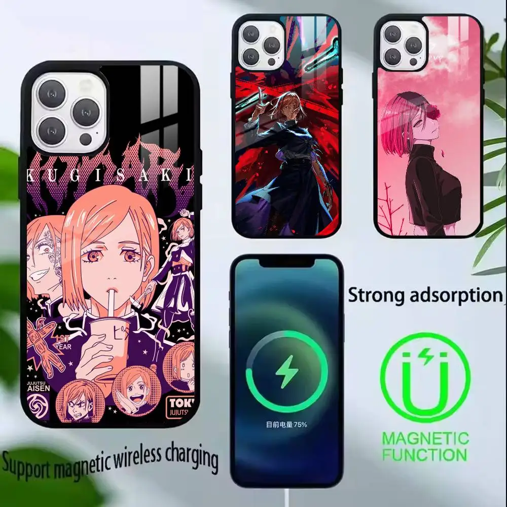 

N-Nobara Kugisaki Jujutsu Kaisen Phone Case For iPhone17,16,15,14,13,12,11 Plus,Pro Supports Magnetic Wireless Charging