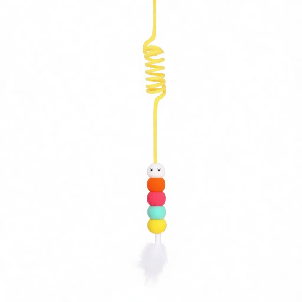 Cat Interactive Toy Door Hanging Suction Cup Spring Elastic String Soft Plush Ball Kitten Exercise Game Training Gadget