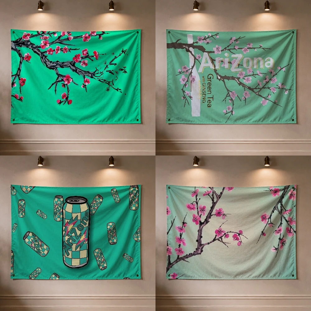 A-Arizona Tea Brand Flag Decoration Outdoor Picnic Party Art Hanging Home Camping Party Banner