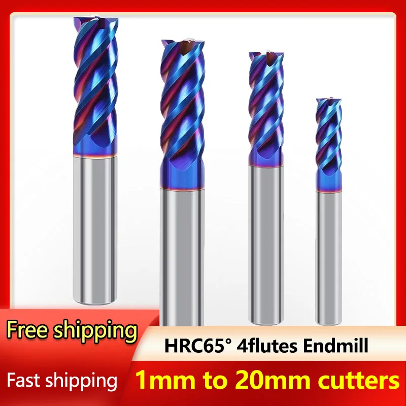 Tungsten Flat Milling Cutter 4fultes D4 D6 D8 20mm Carbide Alloy Router Bit Lathe End Mill for  Stainless Steel