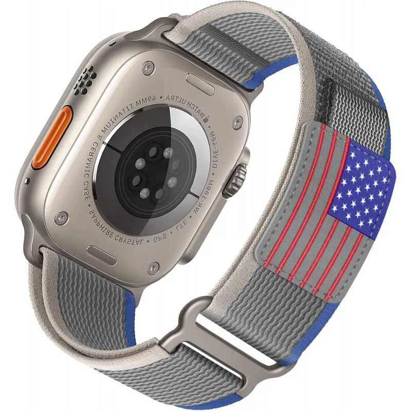 

Нейлоновый ремешок Trail Loop — совместим с Apple Watch Ultra 2, диапазоном 49 мм, 46 мм, 45 мм, 44 мм, 42 мм, 41 мм, 40 мм, 38 мм, для мужчин и женщин, прочная скоба