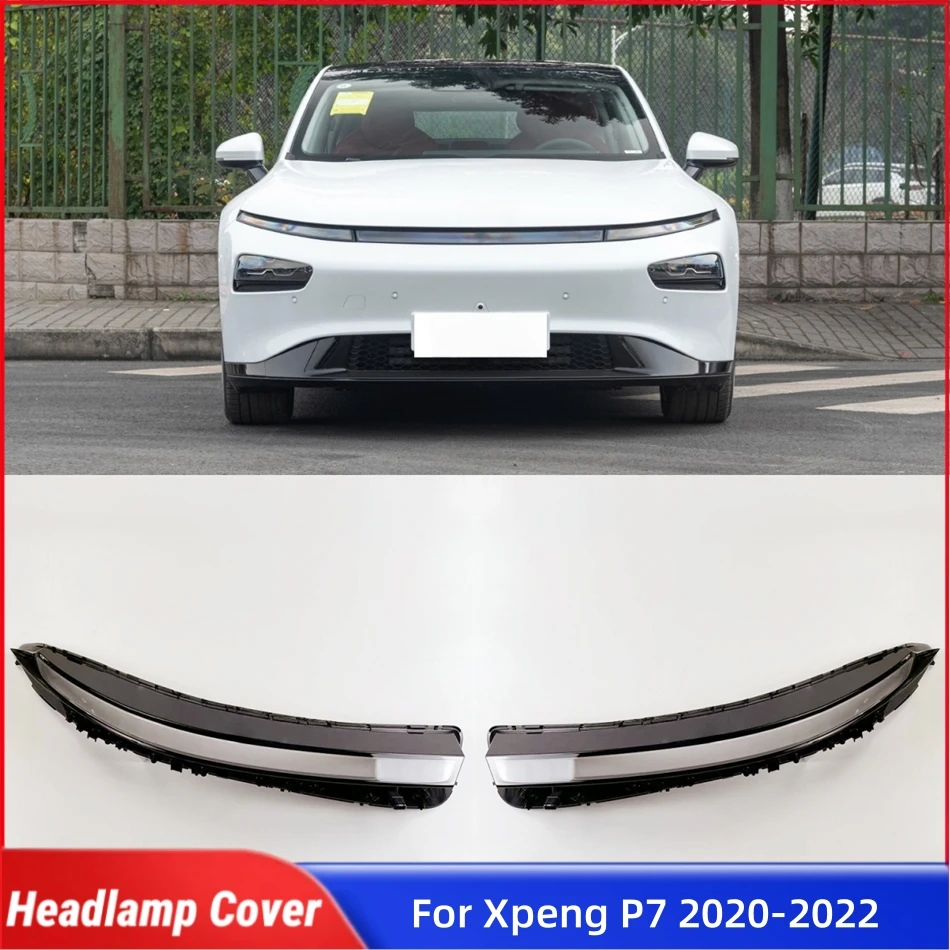 

Для Xpeng P7 2020 2021 2022, автоаксессуары, корпус передней фары, стеклянные фары, крышка объектива передней фары автомобиля, корпус