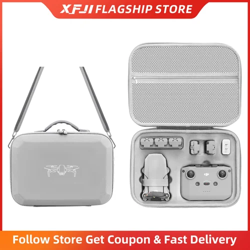 Imagen 1 del producto Estuche de transporte portátil para DJI Mini 2/Mini 2 SE/Mini 4K Drone batería caja de control remoto carcasa dura bolso de hombro impermeable