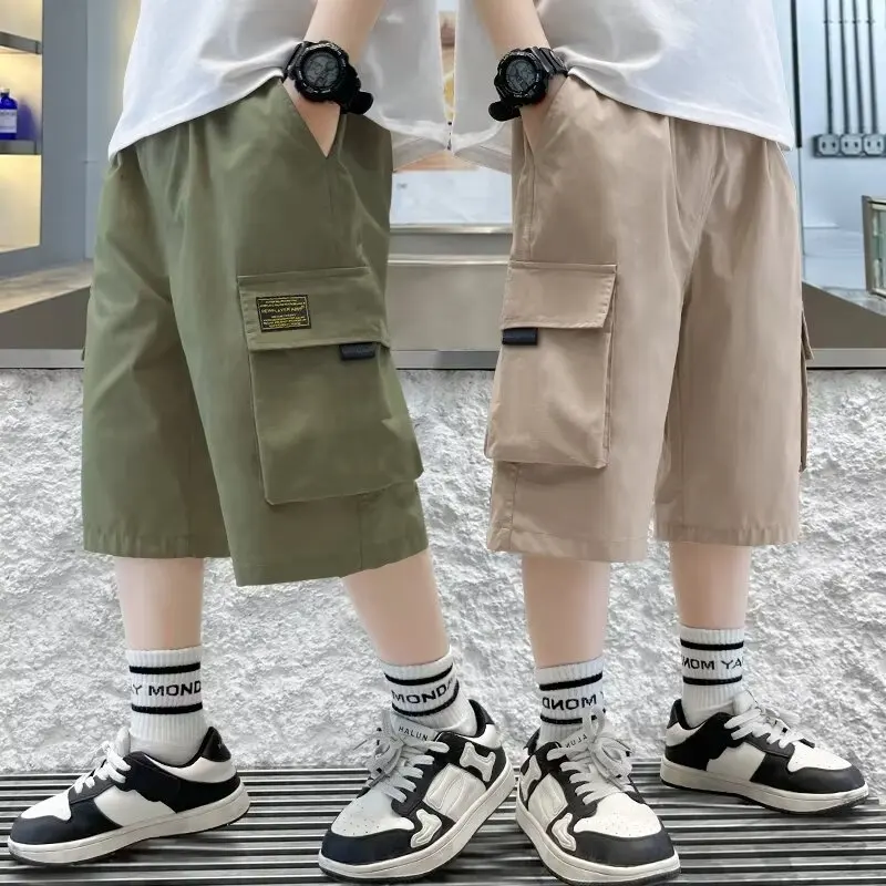 

Boys' Overall Shorts New Summer Thin Children's And Big Children's Shorts Casual Sports Pants For Outer Wear