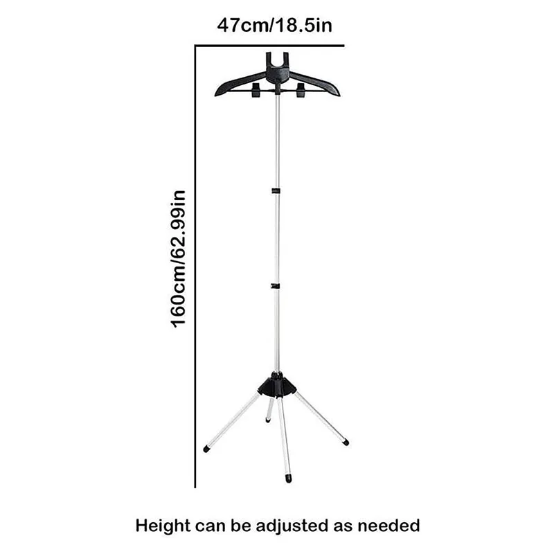 Handheld Clothes Steamer Holder Telescopic Folding Bracket Rotatable Adjustable Clothes Hanger Drying Rack Accessories image 2