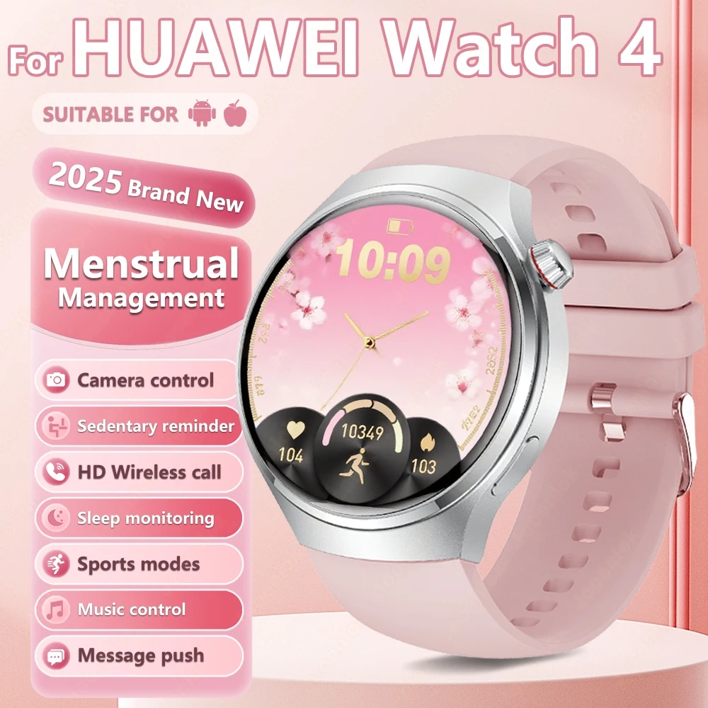 

2025 New Women's Bluetooth Call Smartwatch 24 hours heart rate monitoring AI language assistant for Huawei Watch 4 Android IOS