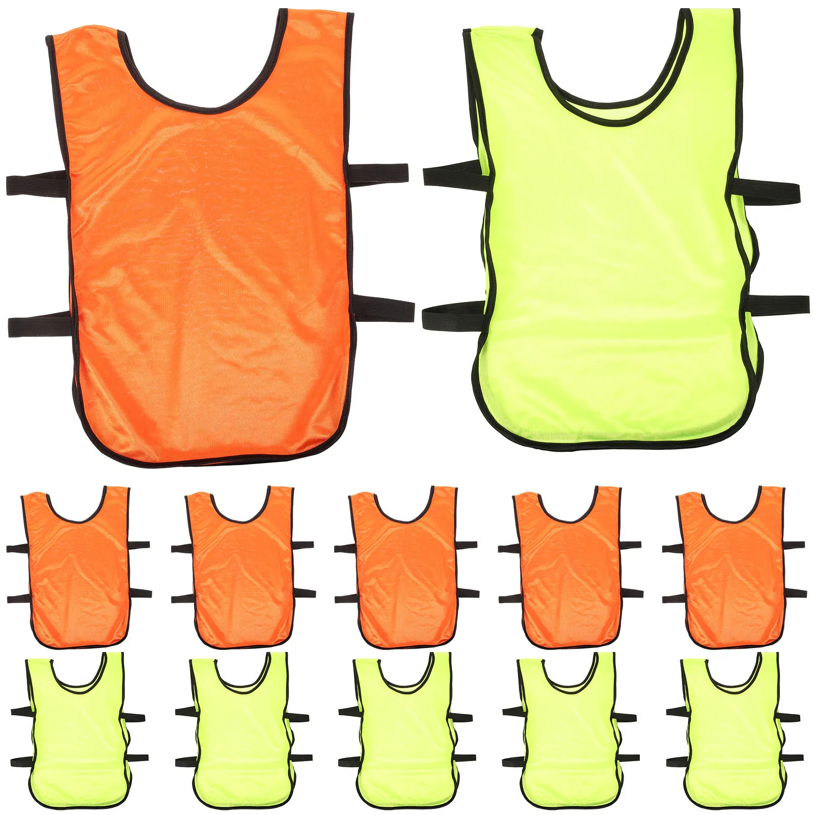 

12pcs Training Vests For Boys Girls Lightweight Washable Soccer Pinnies Breathable Sports Jerseys For Basketball Football
