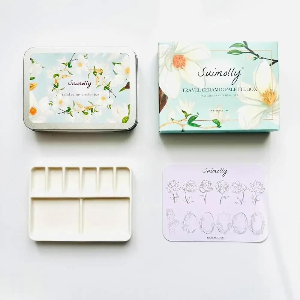 

Палитра для акварели, дорожная палитра для акварели, для художников, иллюстраций, рисования (пустая коробка) (8 ячеек)