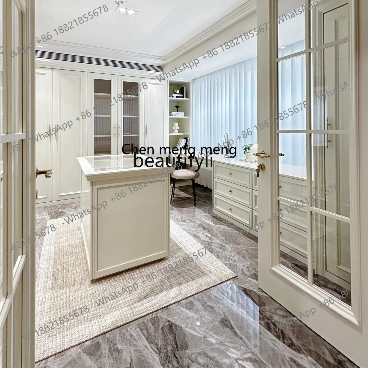 French Light Luxury Cloakroom Drawer Locker Jewelry Cabinet Door Store Display Cabinet Household Floor