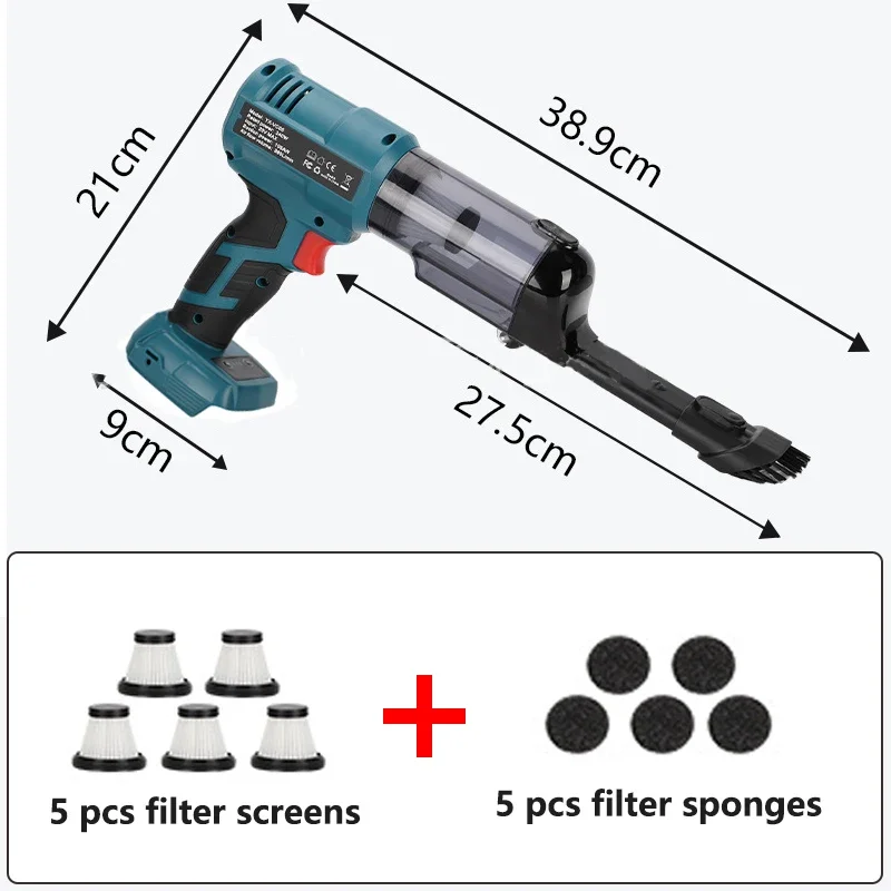 For Makita/Milwaukee/Dewalt/Bosch/Ryobi 18v lithium-ion battery car household vacuum cleaner Wireless handheld vacuum cleaner