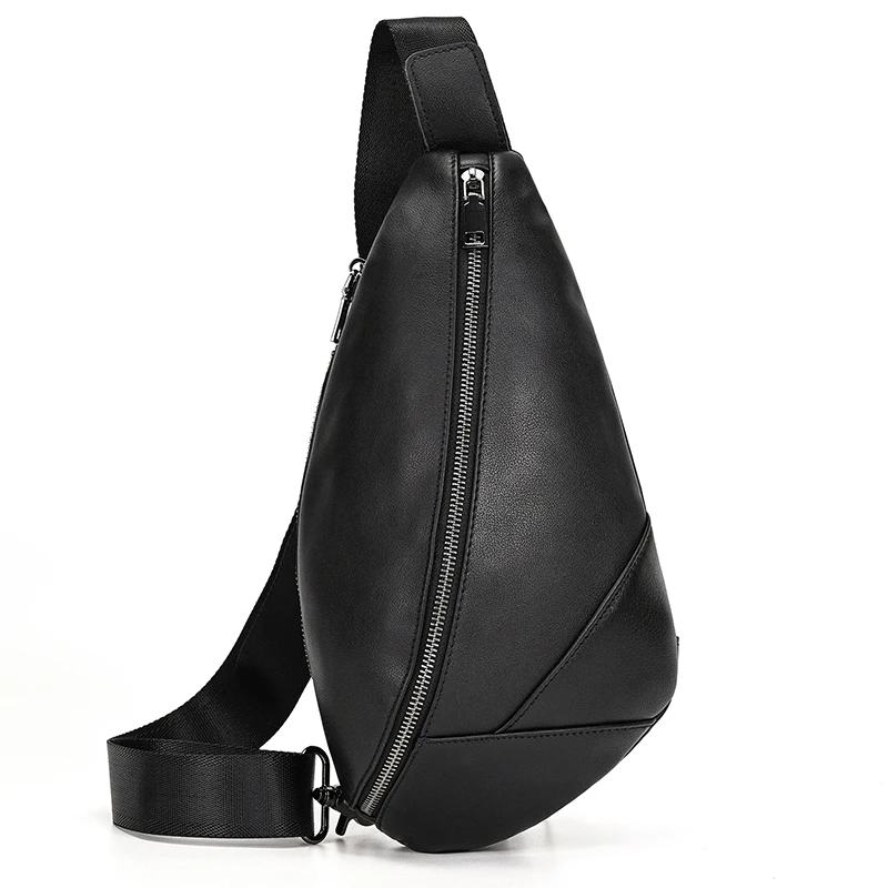 Newsbirds Skórzana torba na klatkę piersiową z prawdziwej skóry torba crossbody dla mężczyzn męska skórzana torba na ramię torba na klatkę piersiową pojedyncza torba na ramię
