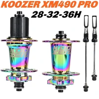 KOOZER XM490 PRO bujes MTB 6 trinquetes 72 clics 4 rodamientos 28/32/36H freno de disco de 6 pernos QR 10x135 a través de 12x142mm juego de bujes de bicicleta de montaña