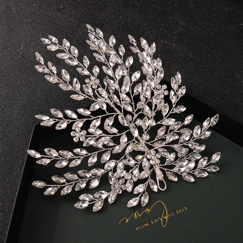 Flashing Ornaments Rhinestone Pearl Bridal Hair Clip Accessories Jewelry Wedding Elegant Crystal Bride Hair Comb Headwear