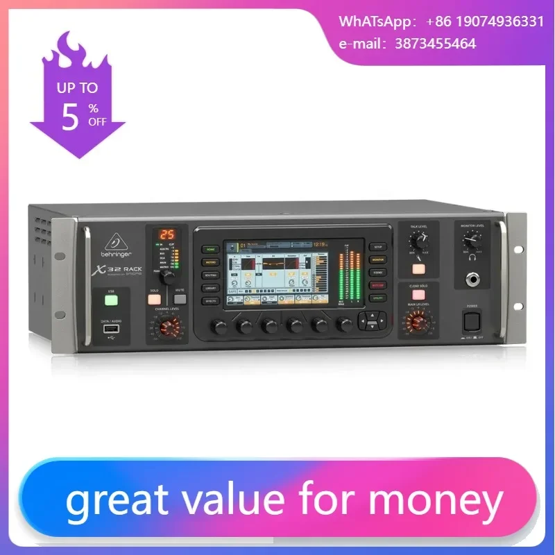 

32 Channels Digital Mixer Behringer X32 Rack 16 XLR Mic/Line Inputs 32*32 USB Audio Interface Pa System Music Equipment