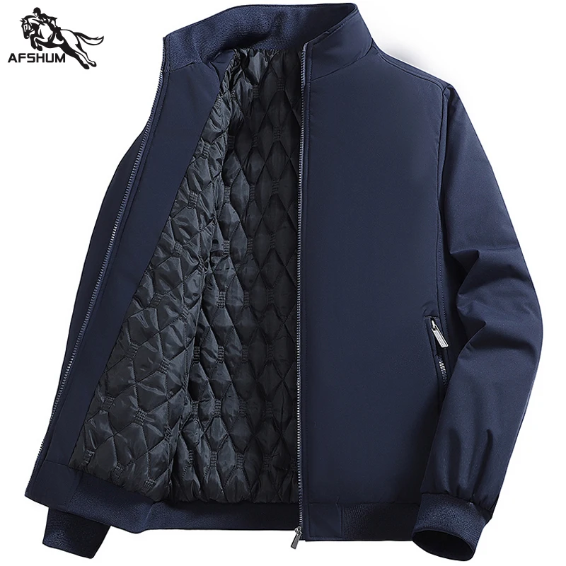 

Men's Jacket Stand Collar mens Parka Winter New down jacket fleece Warm Jackets men business leisure coat baseball coats M-8XL
