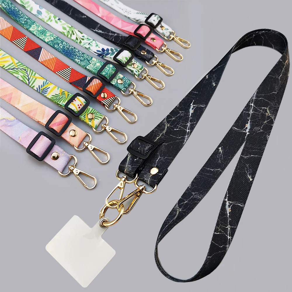 الرخام نمط العالمي الهاتف Crossbody الحبل حزام قابل للتعديل طويل الهاتف المحمول الحبل حبل Antilost معلقة حزام الرقبة