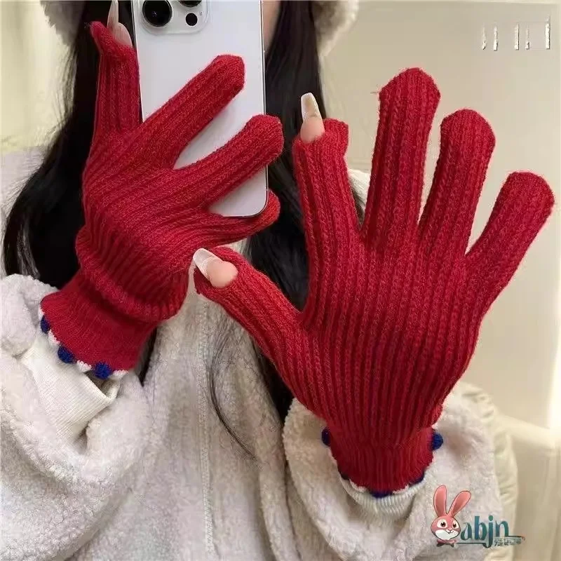 

Утепленные вязаные перчатки для письма и работы, женские модные перчатки на осень-зиму, мужские теплые перчатки для осени-зимы.