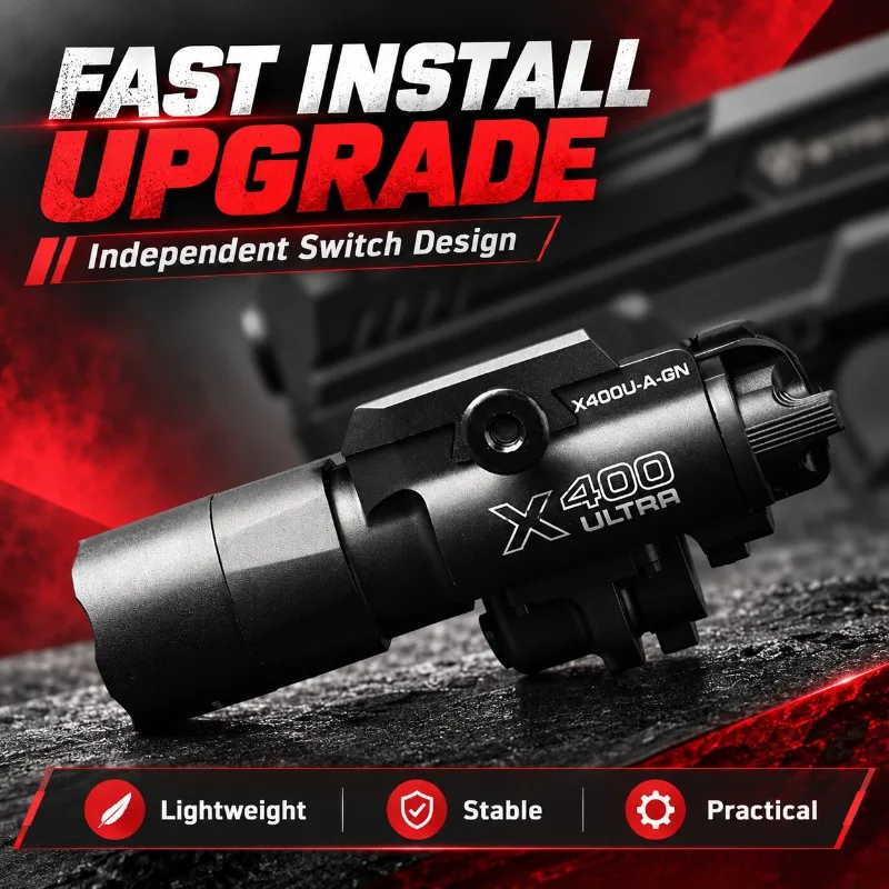 Under‑mount X400 Hobby Ornament Torch, Nylon‑built Light Module with Dedicated Switch for 20‑24mm Hobby Parts