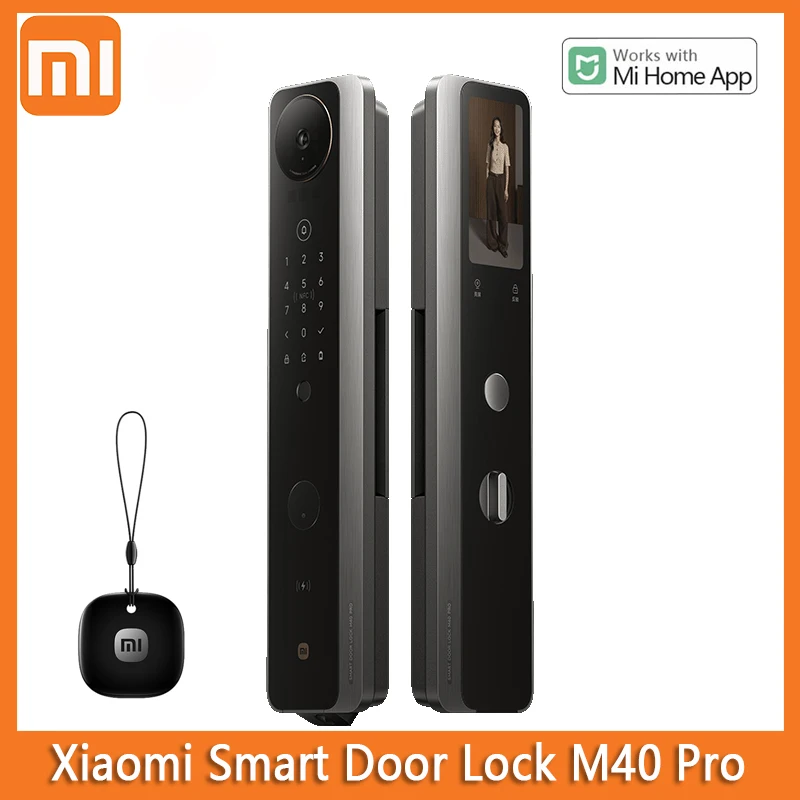 Sart Door 40 Pro Pr ein Face Recognition Fingerprint Reote Un AI Dual Lens with 5 inch isual Screen