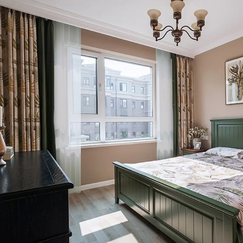 Custom  Window Treatments Soft 100% Blackout Drape Luxury Drapes European Style Hotel Curtains