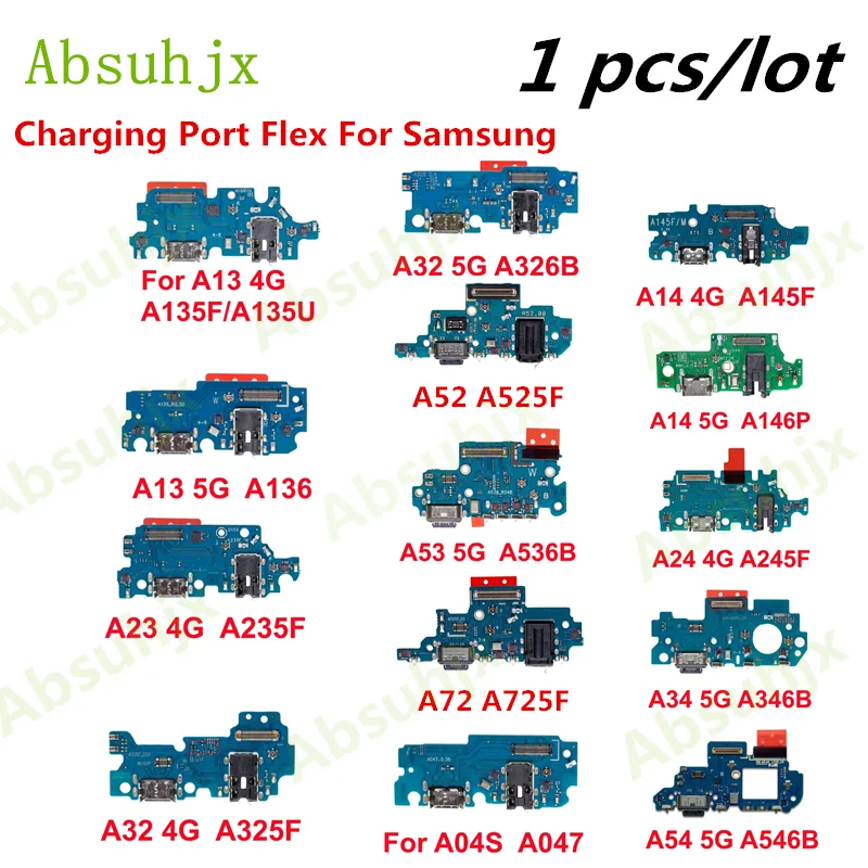 For Samsung A13 A14 4G A23 A24 A34 A52 A53 A54 A72 A73 5G A04 USB Charger Port Flex Dock Connector USB Fast Charging Board