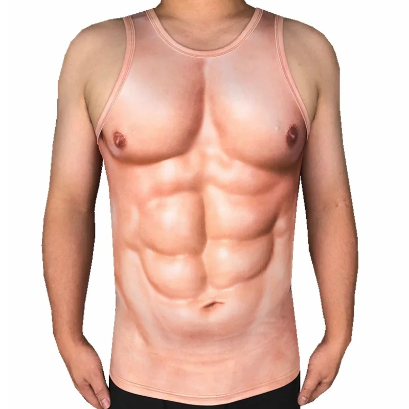 Funny Gorilla Muscle Bikini 3D Print Tank Tops Men's Streetwear Oversized Monkey Vest Harajuku Sport Sleeveless Top Man Clothing