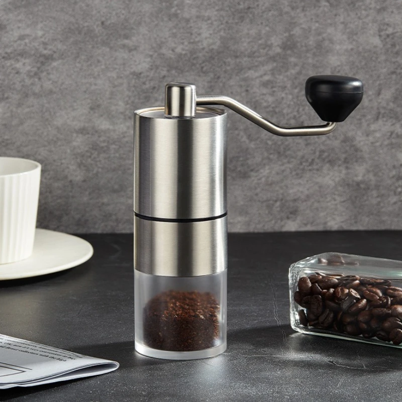 

Manual Coffee Grinder Espresso Hand Grinder Double Bearing Portable Outdoor Coffee Bean Grinder for Home Kitchen Camping Travel