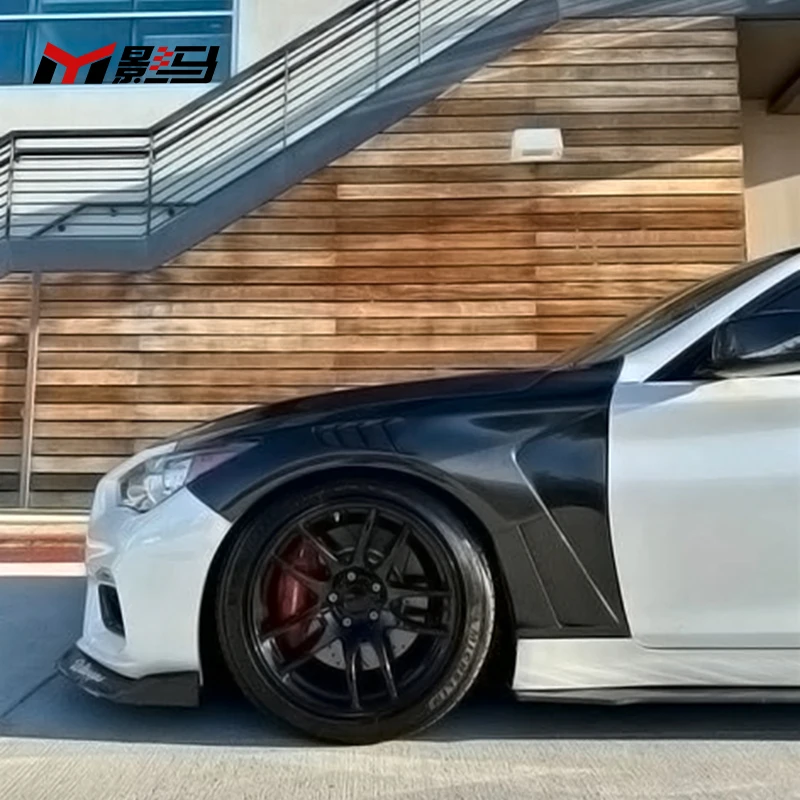 Carbon Fiber Side Fender for  Q50 V37 V2 Type 2014-2022 Front Vented Fenders