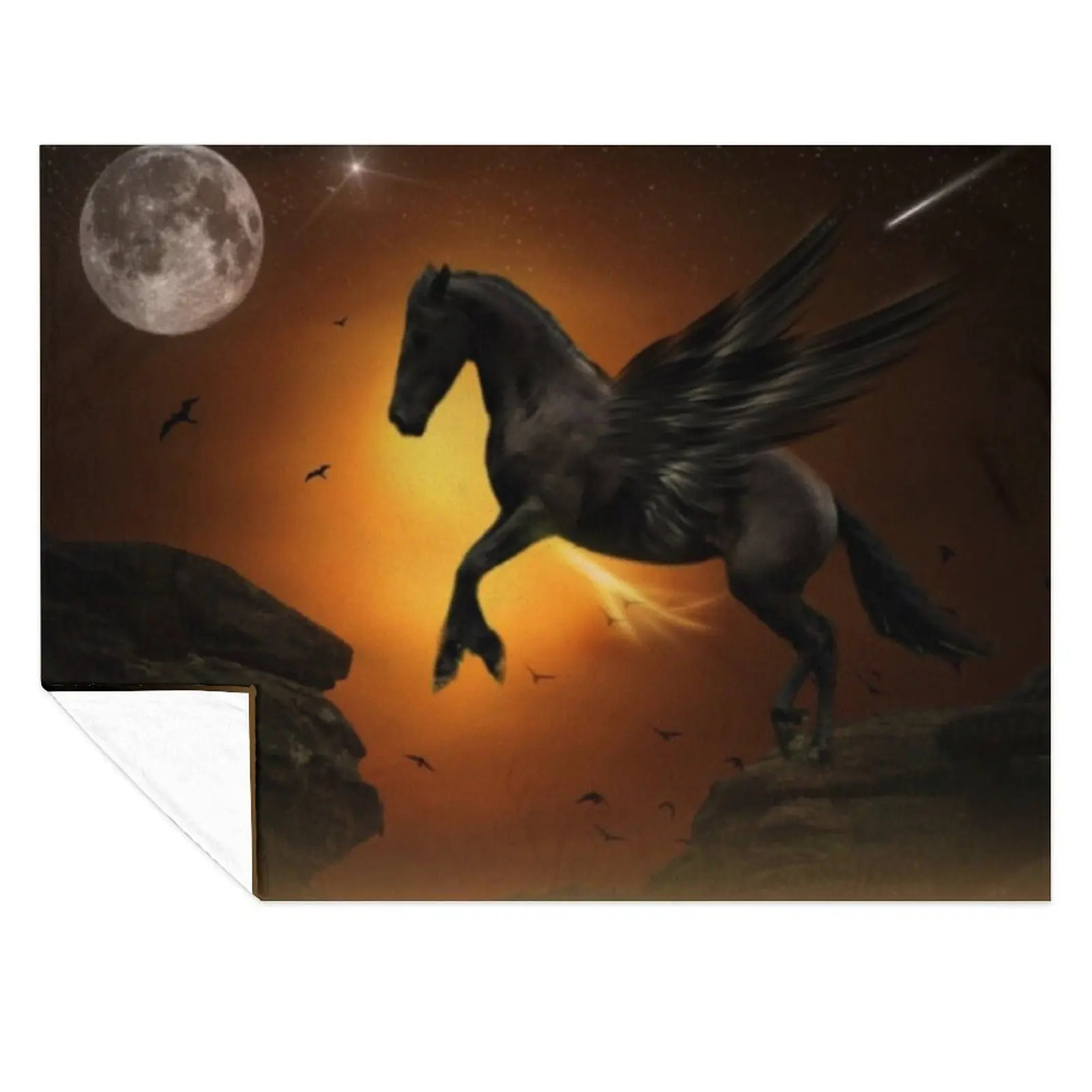 

Pegasus Ponies Throw Blanket Decorative Sofas Beach Travel Blankets