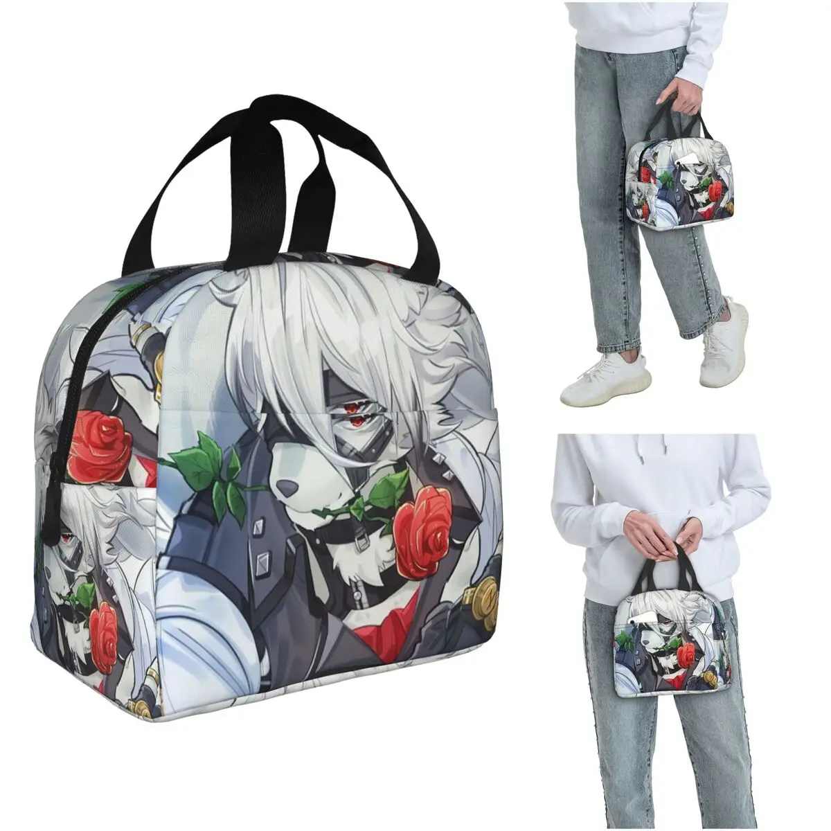 Zenless Zone Zero - Von Lycaon Insulated Lunch Bag for Women Children Portable Food Boxes Thermal Lunch Box Tote