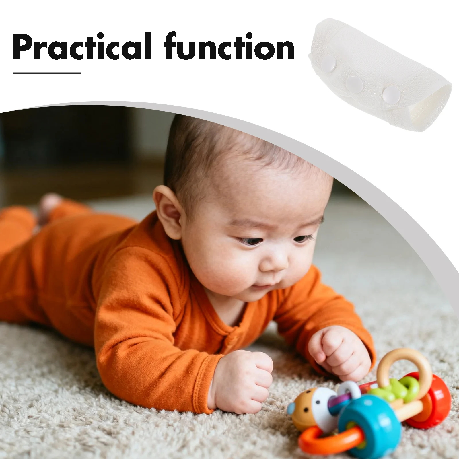 6 قطعة ارتداءها الطفل موسع القطن لينة أزرار خاطفة ملابس الرضع رومبير إطالة التصحيح تمديد حفاضات بيضاء #6