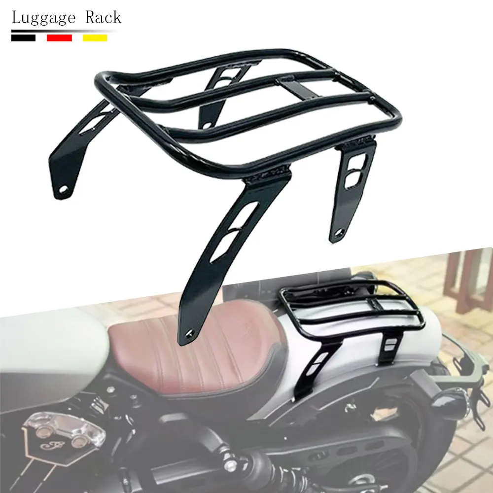 

Motorcycle Luggage Rack Steel Support Rear Seat Fender Shelf Accessories For Indian Scout Bobber Sixty Twenty 2018-2023 Parts