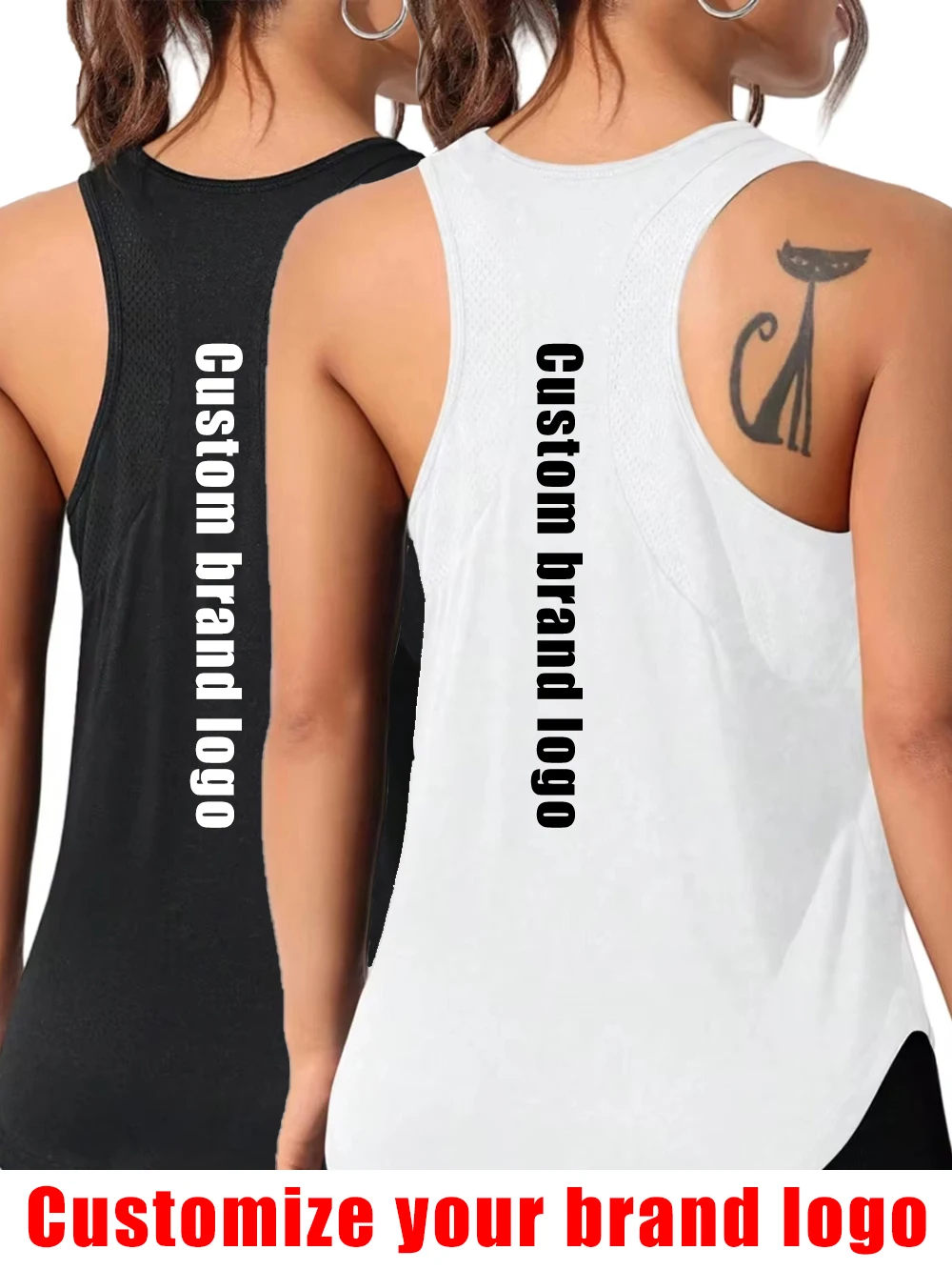 Customization Tank Tops Womens DIY Logo Summer Basic Quick Drying Sports Vest Casual Breathable Soft Sleeveless Gym Outdoor Wear