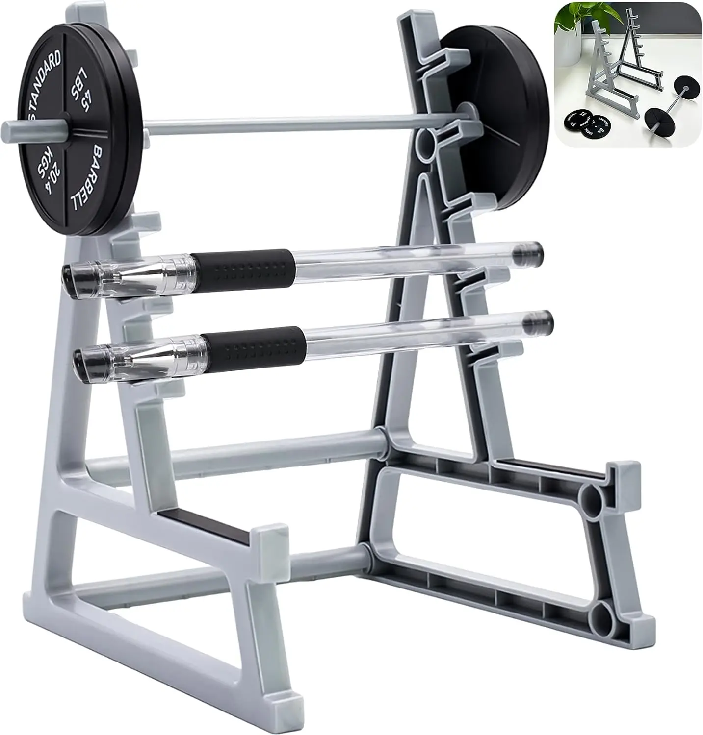 

Держатель для ручек в виде стойки для приседаний для стола, офисный органайзер в спортивном стиле, уникальный дизайн в виде штанги для любителей фитнеса