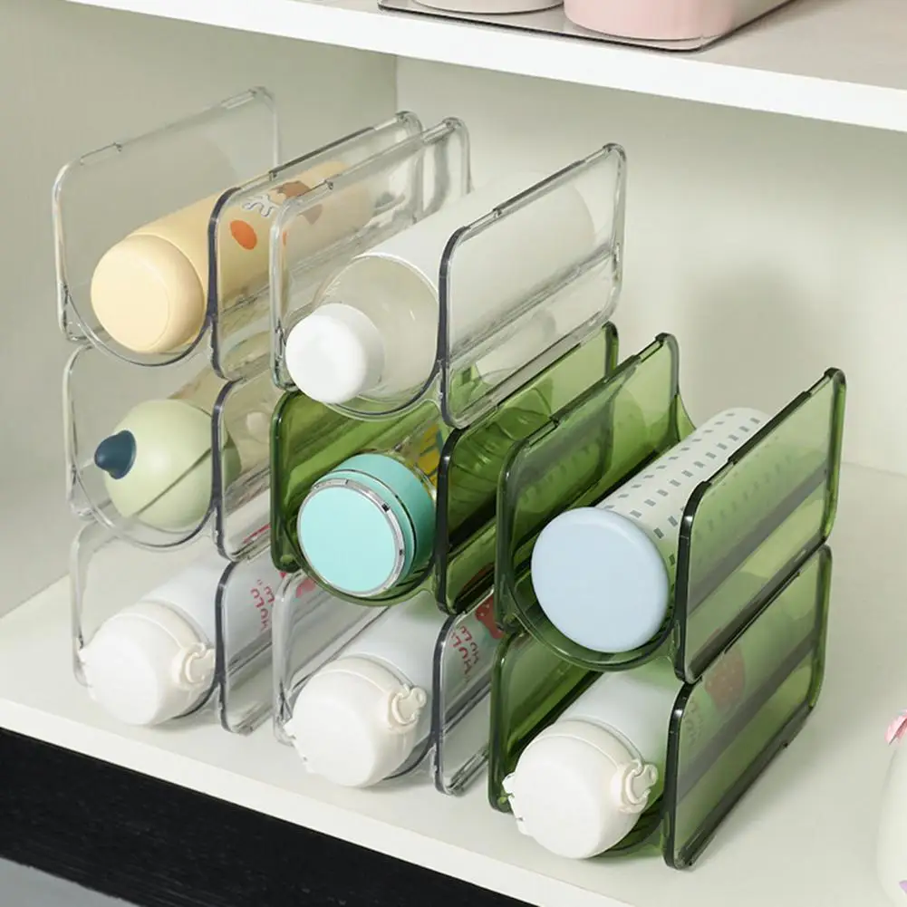 Drink Organizer Long Lasting Desktop Bottle Storage Rack Countertop Freezer Bottle Storage Rack Kitchen Supply