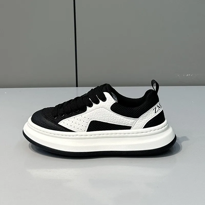 Men Low Top Leather Breathable Sneakers Outdoor Trendy Comfortable Casual Running Sport Shoes Fashion Man Shoes Sapato Masculino
