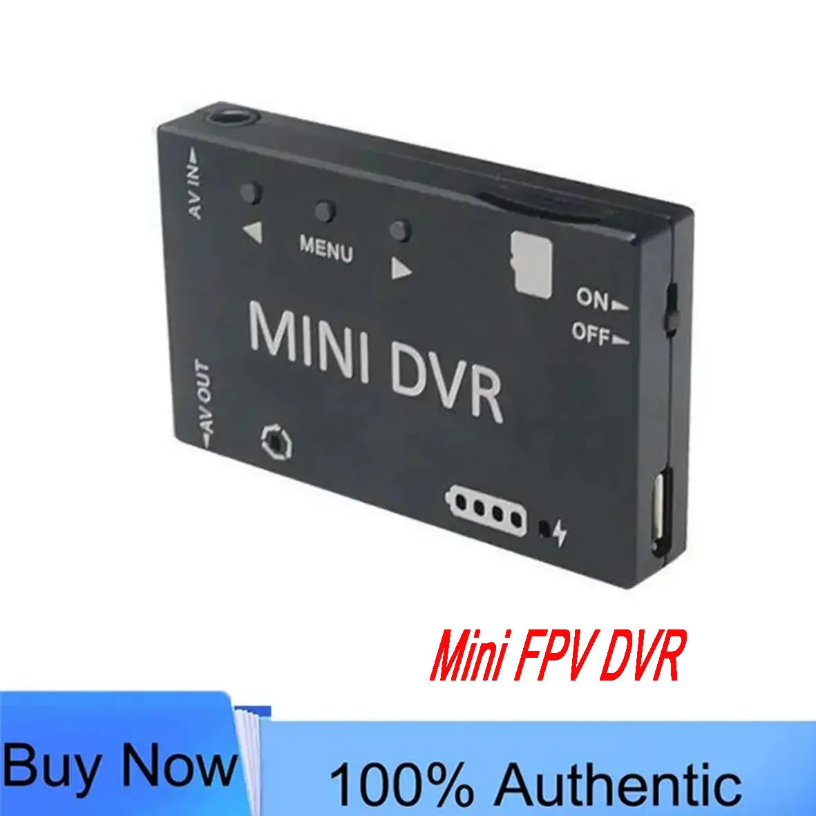 Mini FPV DVR Module - NTSC/PAL Switchable Built-in Battery Video Audio Recorder for FPV Racing Drone & RC Models