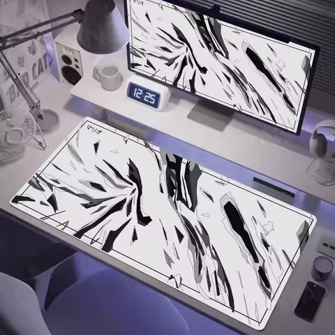 Black and white texture Mouse Pad Computer Laptop Keyboard Pads Office Large Desk Mat Gaming Mousepad Rubber Non-Slip 900X400mm