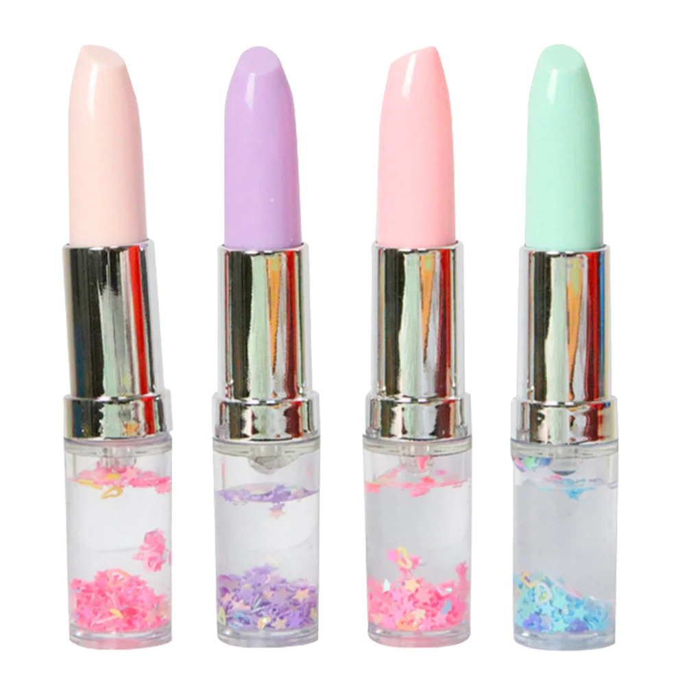 

4pcs Lipstick Ink Pens Creative Ballpoint Pens Cute Writing Pens Lipstick Sign Pens Funny Gel Ink Pens For Women Girls School Su