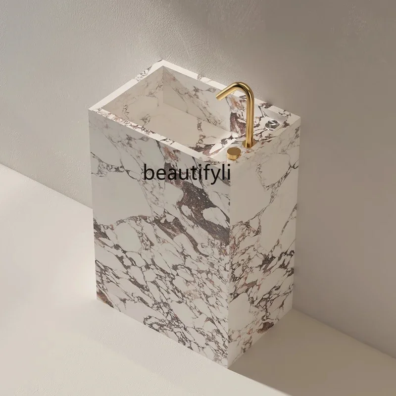 AARock Slab Column Wash Basin Integrated Floor Wash Basin Bed And Breakfast Bathroom Wash Table Customization