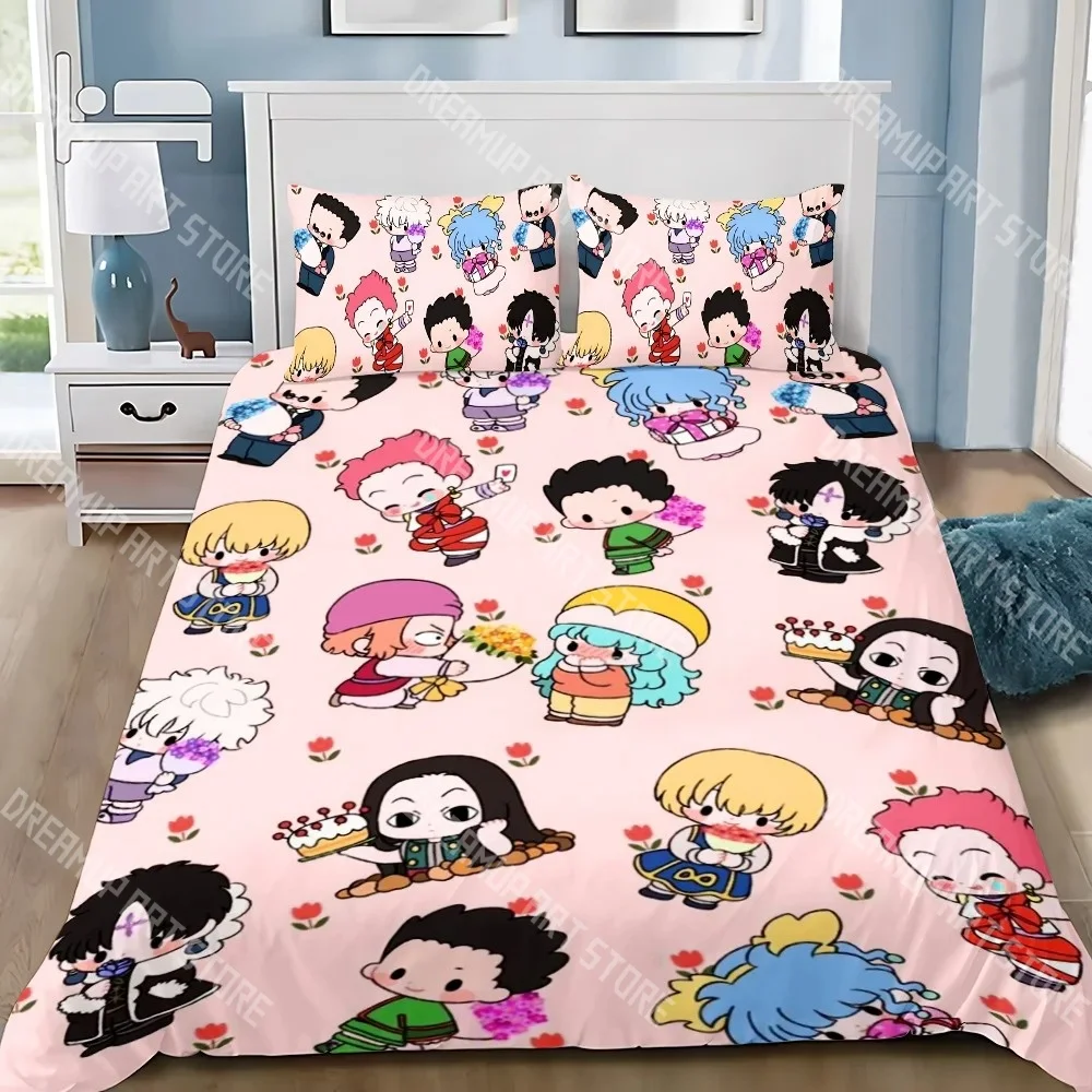 3D Print Hunter×Hunter Cartoon Bedding Set Twin Queen King Full Size Duvet Cover Pillowcase Bed boys girls Adult Home Textiles