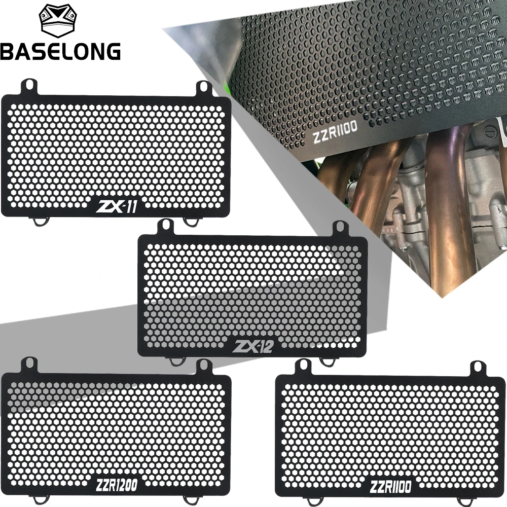 For Kawasaki ZZR1200 ZX-12 2002-2003-2004-2005-2006 Motorcycle Radiator Grille Guard Cover Protector Oil Cooler Guards Parts