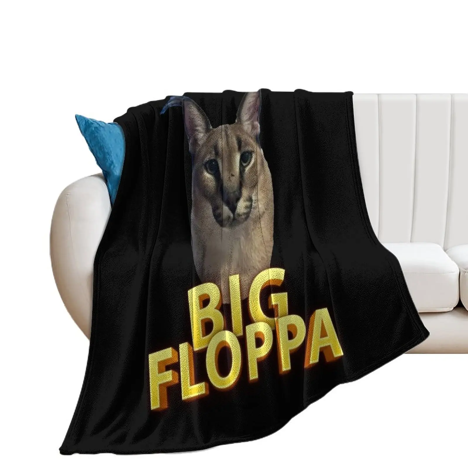 Big floppa meme Throw Blanket Thin Blankets Sofas Of Decoration Cute Hair Blankets