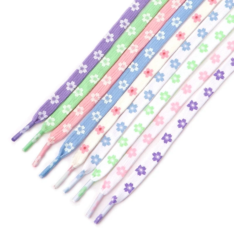 Flat Shoelaces Little White Shoes AF1 Printed Shoe Laces High Top Canvas Sneakers Shoes Lace Young Male and Female Students