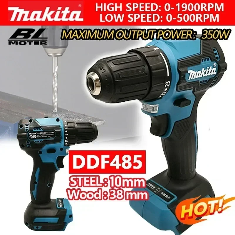 Makita 18V DDF485 10MM LXT Multifunctional Lithium Drill Power tools Rechargeable Brushless Electric Power Drill Craftsman Drill