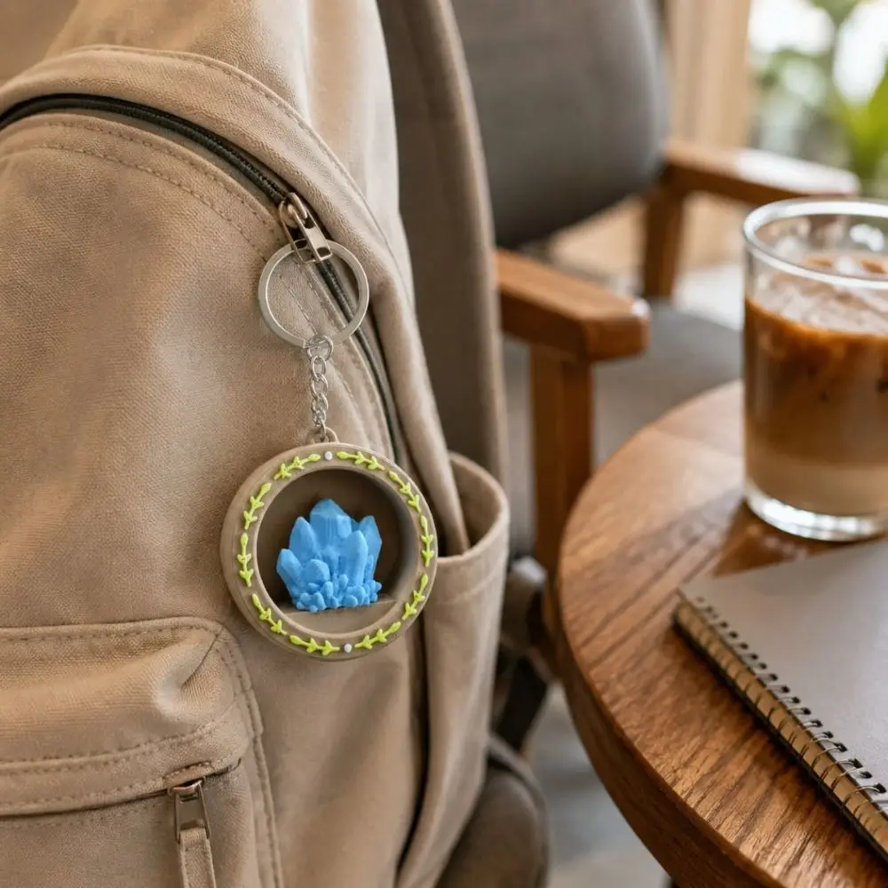 Multifunctional Mini Cartoon Creature Lovely Rounded Outlines Lightweight Material Detachable Keychain Smooth Edges